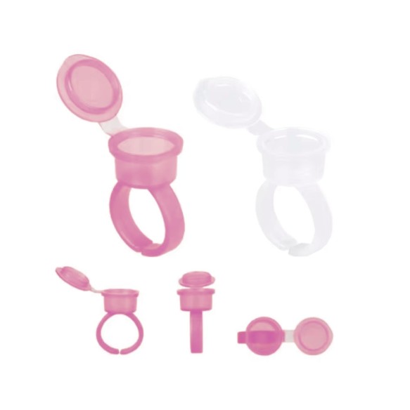 Anelli Porta Pigmento in Plastica con Tappo Non Sterili - 50pz.