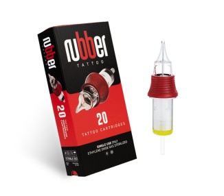 05 RS (Round Shader) - Long Taper - Cartucce BodySupply Rubber - Aghi Tattoo - 20pz bodysupply
