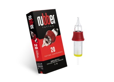 03 RS (Round Shader) - Long Taper - Cartucce BodySupply Rubber - Aghi Tattoo - 20pz bodysupply