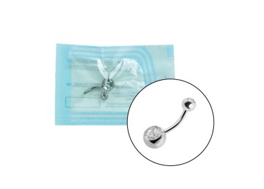 TT STERILE DOUBLE JEWEL NAVEL BANANABELL sfere 5+8mm