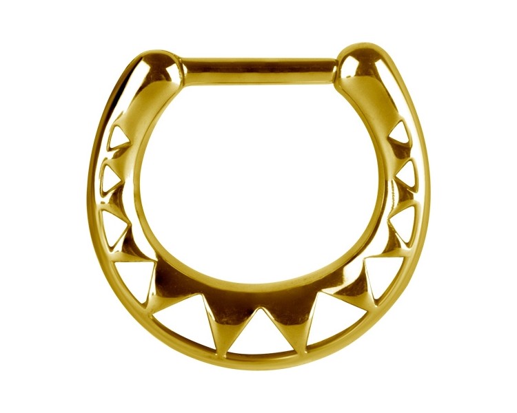 GD 316 SEPTUM CLICKERS AFRICAN PATTERN 1,2x8mm - mod. 1 GD 316 SEPTUM CLICKERS AFRICAN PATTERN 1,2x8mm - mod. 1