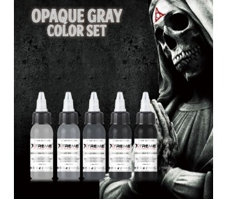 OPAQUE GRAY SET - Xtreme Ink - 5x30ml - Conforme REACH xtreme ink