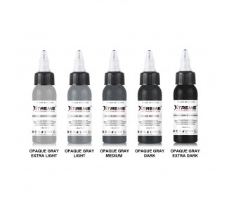 OPAQUE GRAY SET - Xtreme Ink - 5x30ml - Conforme REACH xtreme ink