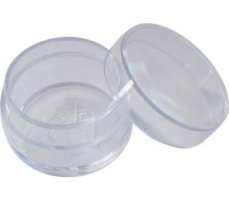 EMPTY CLEAR PLASTIC JARS 40x25mm