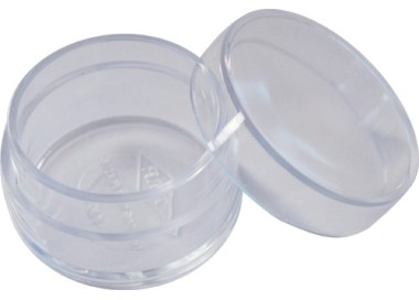 EMPTY CLEAR PLASTIC JARS 40x25mm
