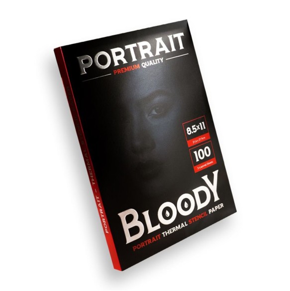 Bloody Portrait Thermal Stencil Paper - Carta Termica Premium per Stencil con Stampante - 21.6 x 27.9 cm - 100pz.