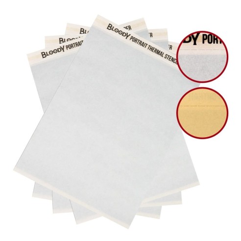 Bloody Portrait Thermal Stencil Paper - Carta Termica Premium A4 - 100 Fogli