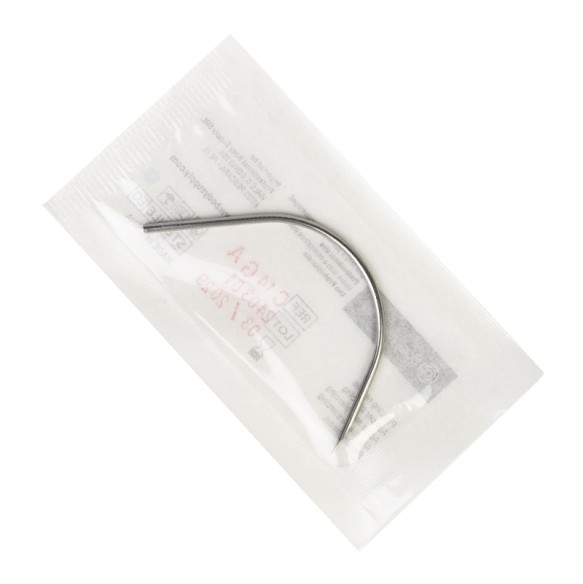 BodySupply Coated Sterile Curved Piercing Needles - 50 pz