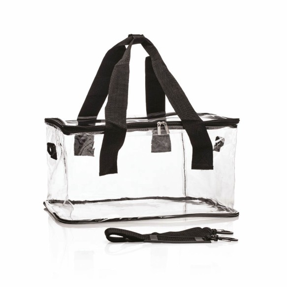 Borsa Big Kit in PVC Trasparente con Tracolla - 43 x 30 x 28 cm
