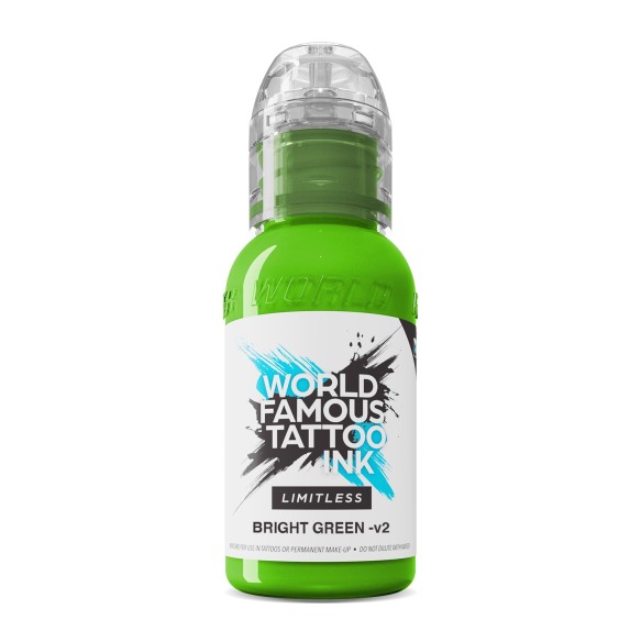 BRIGHT GREEN V2 - World Famous Limitless - 30ml - Colore Tattoo REACH