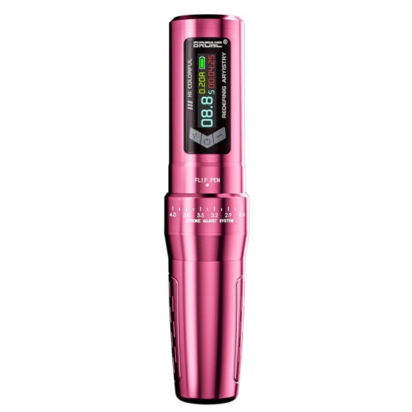 BRONC Siren - Corsa Regolabile 2,6–4,0 mm - 2 Batterie - Macchinetta Wireless Tattoo Pen