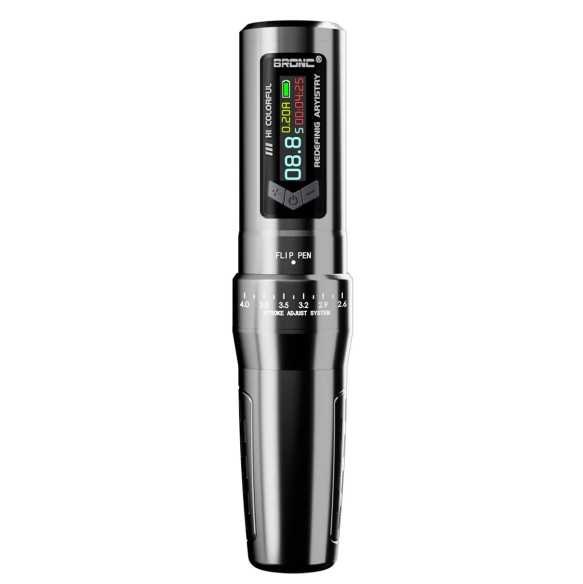 BRONC Siren - Corsa Regolabile 2,6–4,0 mm - 2 Batterie - Macchinetta Wireless Tattoo Pen