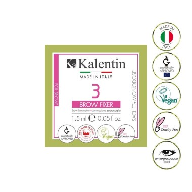 BROW FIXER VEGANO - 1 monodose da 1,5 ml - Laminazione Sopracciglia KALENTIN 2