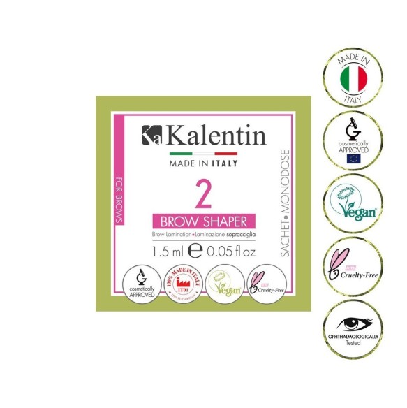 BROW SHAPER VEGANO - 1 monodose da 1,5 ml - Laminazione Sopracciglia KALENTIN