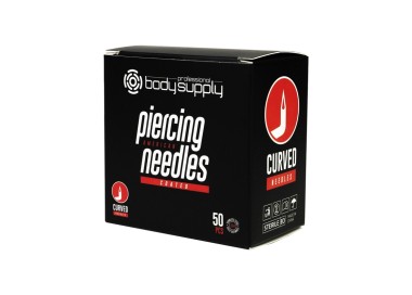 BodySupply Coated Sterile Curved Piercing Needles 50pcs bodysupply