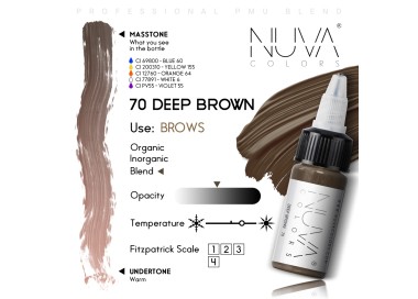 70 DEEP BROWN - Nuva Colors - 15ml - Conforme REACH nuva colors