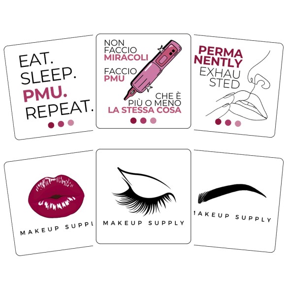 Bundle 6 Adesivi MakeUp Supply - PMU Collection