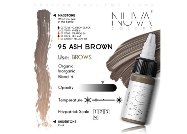 95 ASH BROWN - Nuva Colors - 15ml - Conforme REACH nuva colors