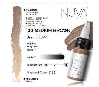 100 MEDIUM BROWN - Nuva Colors - 15ml - Conforme REACH nuva colors
