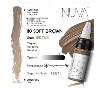 110 SOFT BROWN - Nuva Colors - 15ml - Conforme REACH nuva colors
