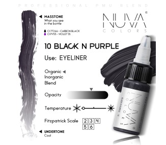 10 BLACK N PURPLE - Nuva Colors - 15ml - Conforme REACH nuva colors