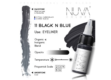 11 BLACK N BLUE - Nuva Colors - 15ml - Conforme REACH nuva colors