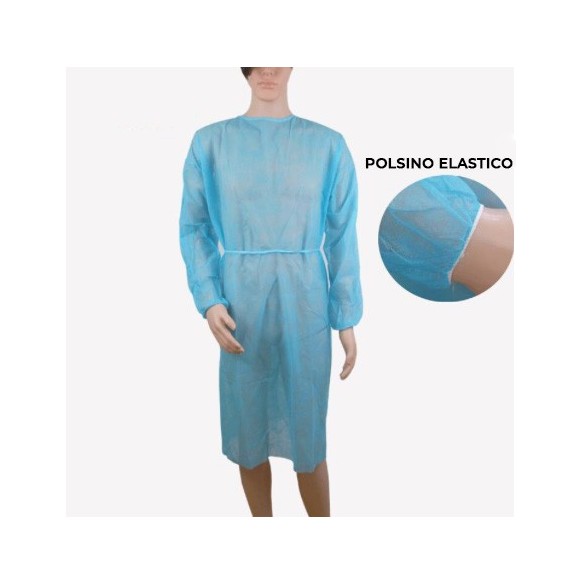 Camice Monouso Blu in TNT - 1 pz