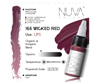 155 WICKED RED - Nuva Colors - 15ml - Conforme REACH nuva colors