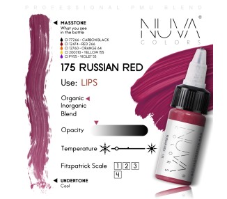175 RUSSIAN RED - Nuva Colors - 15ml - Conforme REACH nuva colors