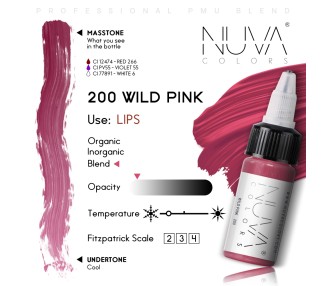 200 WILD PINK - Nuva Colors - 15ml - Conforme REACH nuva colors