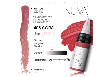 405 CORAL Areola - Nuva Colors - 15ml - Conforme REACH nuva colors