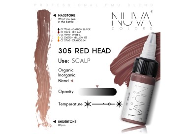 305 RED HEAD Trico SMP - Nuva Colors - 15ml - Conforme REACH nuva colors