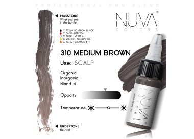 310 MEDIUM BROWN Trico SMP - Nuva Colors - 15ml - Conforme REACH nuva colors