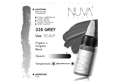 335 GREY Trico SMP - Nuva Colors - 15ml - Conforme REACH nuva colors