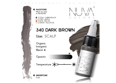 340 DARK BROWN Trico SMP - Nuva Colors - 15ml - Conforme REACH nuva colors
