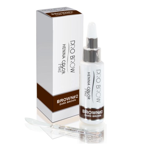 DARK BROWN - Henna Color Plus PRO BROW BROWN -2 - 10 g