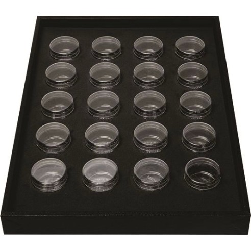 Vassoio Portaminuteria con 35 Contenitori - 35,5 x 25 x 3 cm