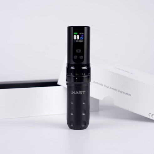 Dragonhawk Mast Fold2 Pro - 7 Corse 2,4–4,2 mm - 2 Batterie - Macchinetta Wireless Tattoo Pen