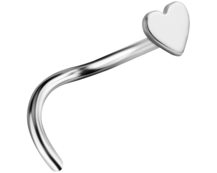 TT NOSE STUDS HEART 0,8mm TT NOSE STUDS HEART 0,8mm