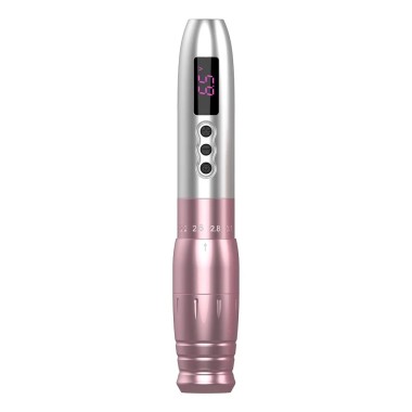 EZ Lola Air Pro - Silver Pink - Corsa Regolabile (2.0 - 3.3 mm) - Dermografo Wireless PMU Pen 2