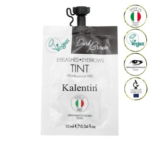 DARK BROWN - Tinta Vegana per Ciglia e Sopracciglia Preattivata KALENTIN - 10ml kalentin