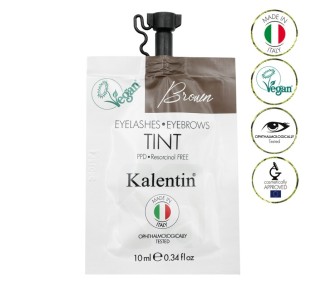 BROWN - Tinta Vegana per Ciglia e Sopracciglia Preattivata KALENTIN - 10ml kalentin