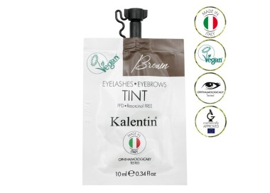 BROWN - Tinta Vegana per Ciglia e Sopracciglia Preattivata KALENTIN - 10ml kalentin