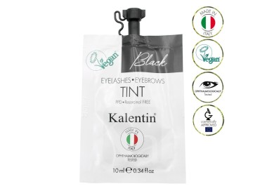 BLACK - Tinta Vegana per Ciglia e Sopracciglia Preattivata KALENTIN - 10ml kalentin