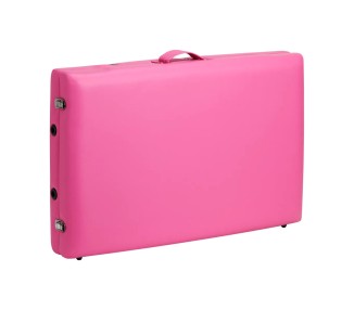 Lettino Pieghevole in Similpelle Rosa e Struttura in Alluminio activeshop