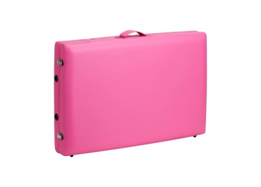 Lettino Pieghevole in Similpelle Rosa e Struttura in Alluminio activeshop