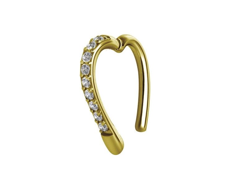 GD 316 HINGED JEWELLED HEART RING 1,6x10mm WH GD 316 HINGED JEWELLED HEART RING 1,6x10mm WH
