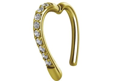 GD 316 HINGED JEWELLED HEART RING 1,6x10mm WH