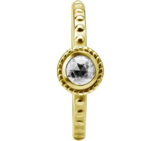 GD 316 HINGED RING SET W. ROSECUT ZIRCONIA 1,2x12mm WH