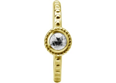 GD 316 HINGED RING SET W. ROSECUT ZIRCONIA 1,2x12mm WH